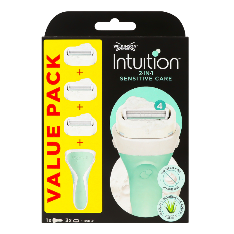 Бритва женская со сменными картриджами Sensitive Care 2in1