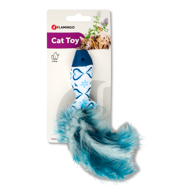 Іграшка д/котів Крижана рибка з пір’ям Flamingo