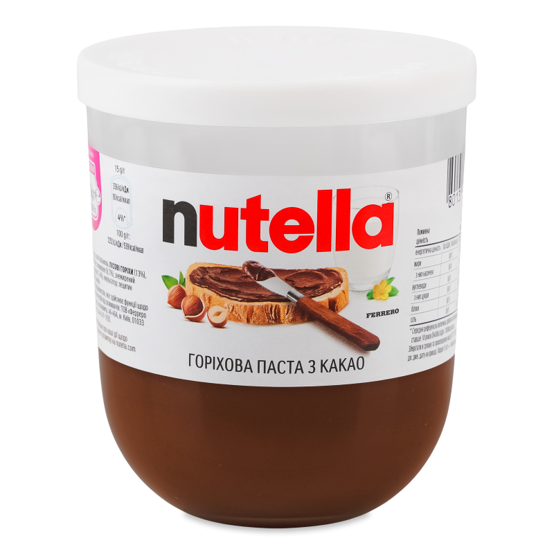 Паста горіхова з какао 200г скло Nutella