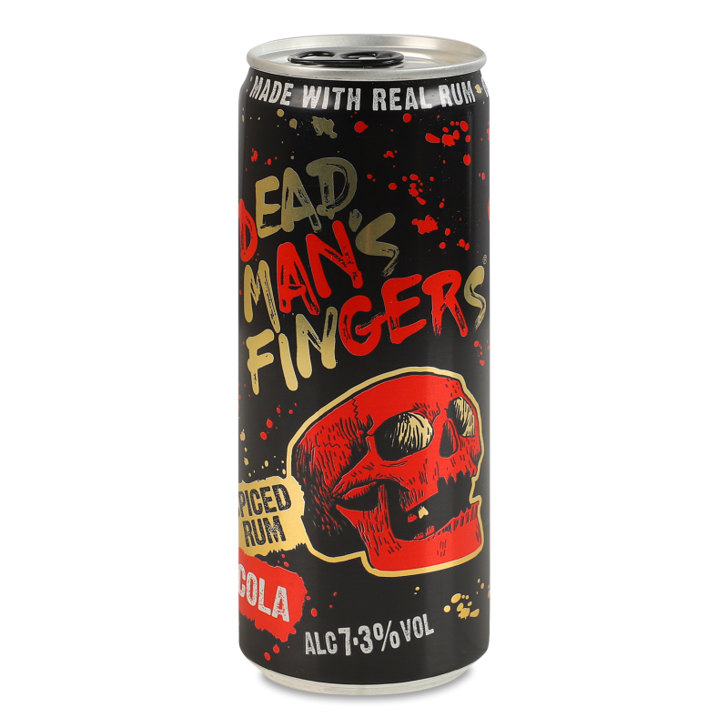 Напій слабоалкогольний на основі рому Golden Spiced Rum&Cola 7,3%, 0,25л ж/б Dead Man.s Fingers