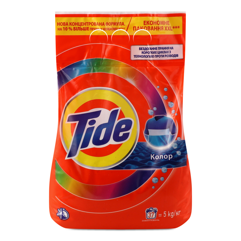 Засіб миючий синтетичний порошкоподібний Колор автомат 5кг Tide