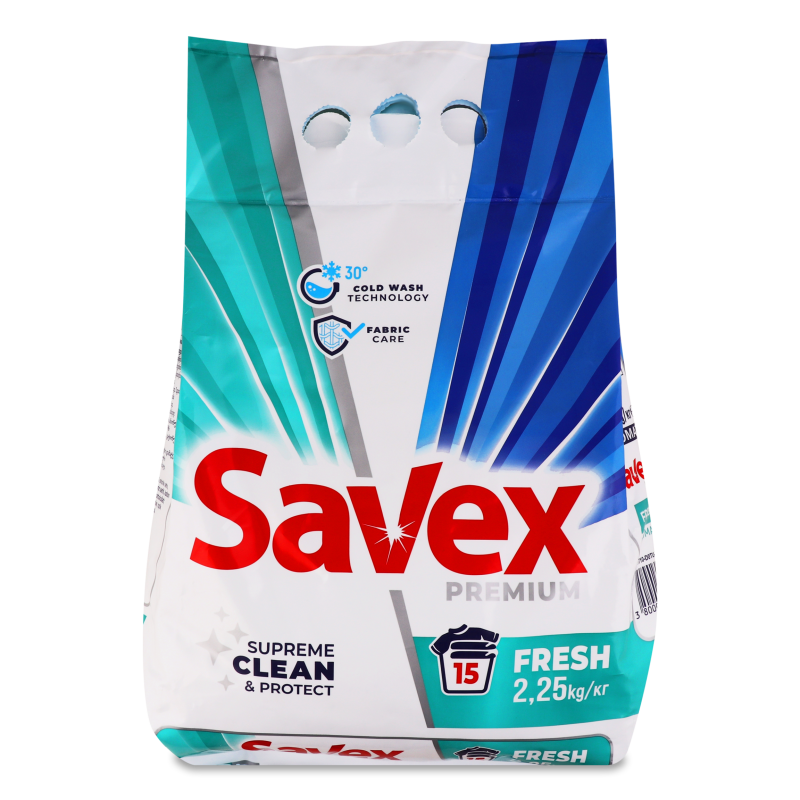 Засіб миючий порошкоподібний Premium Fresh автомат 2,25кг Savex