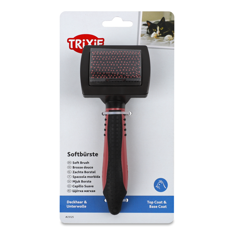 Пуходерка д/котів пластикова ручка з кульками 7*16см Тріксі