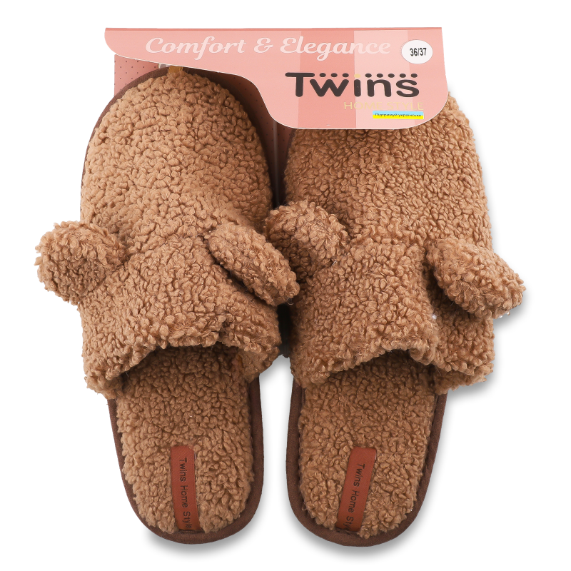 Взуття домашнє жіноче Тедді хутро р.36-40 Твінс