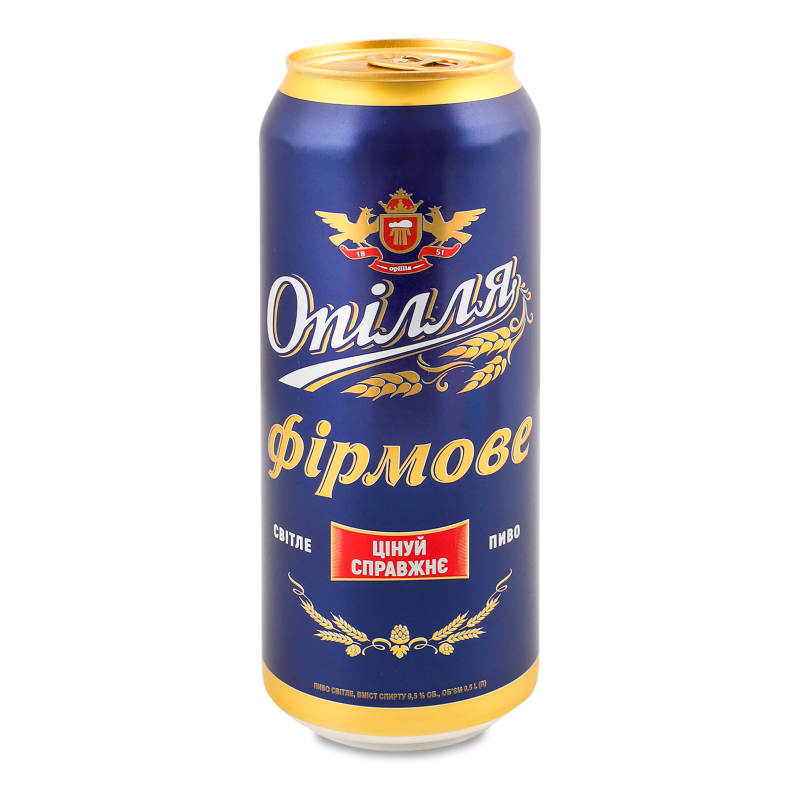 Пиво Фірмове світле 6,5% 0,5л ж/б Опілля
