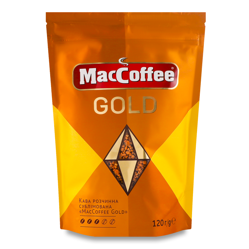 Кава Gold розчинна сублімована 120г економ пакет MacCoffee
