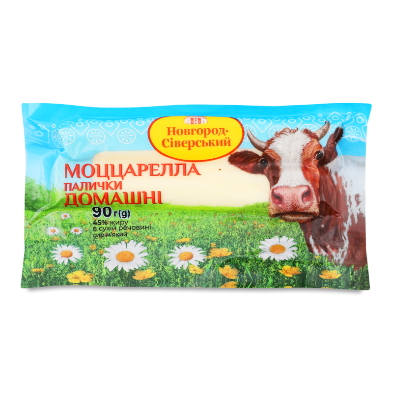 Cир м’який Моцарелла палички домашні 45% 90г в/у Новгород-Сіверський СЗ