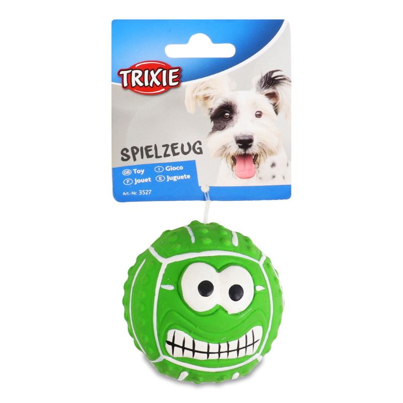 Іграшка д/собак М”яч латекс з мордочкою 7см Тріксі