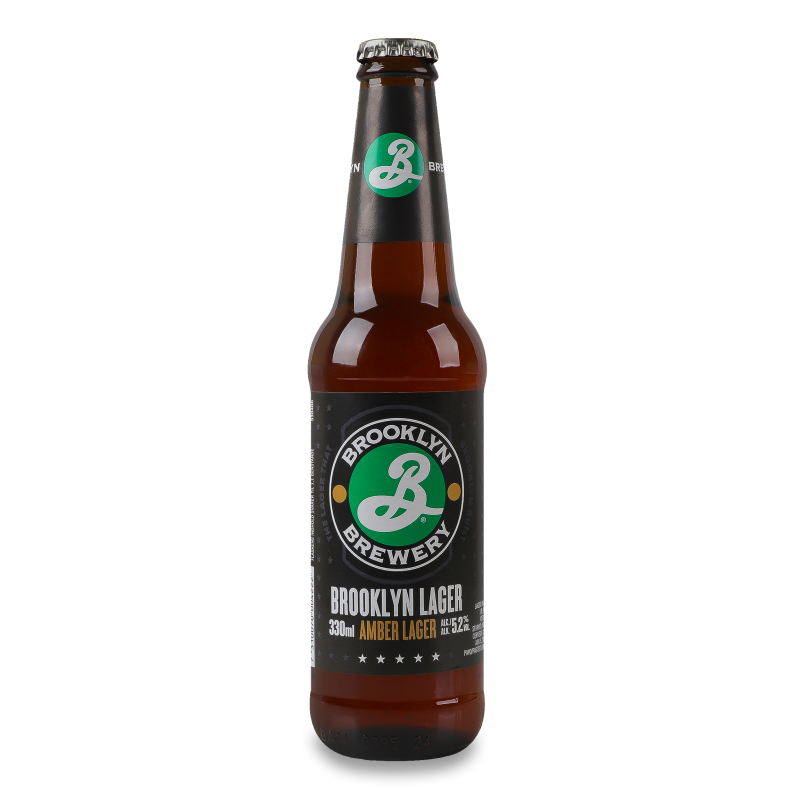 Пиво Amber Lager світле 5,2% 330мл скло Brooklyn