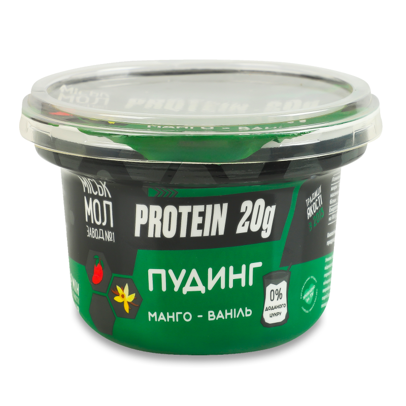 Пудинг протеїновий з сиропом Манго-ваніль нежирний 200г стакан Міськмолзавод №1