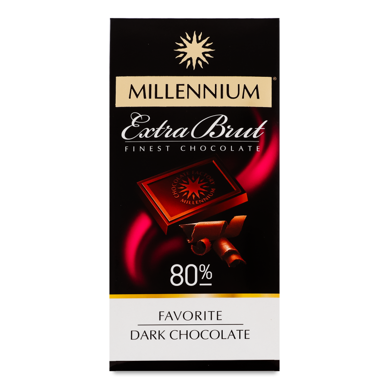 Шоколад Favorite Extra Brut чорний 80% какао 100г Millennium