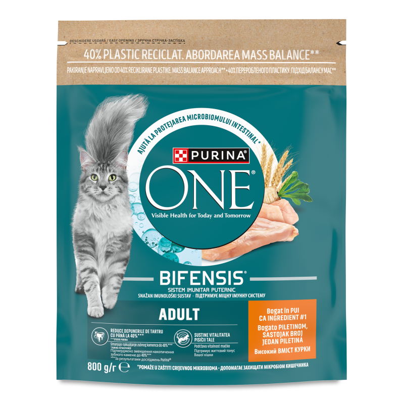 Корм д/дорослих котів Едалт з куркою сухий 800г Ван