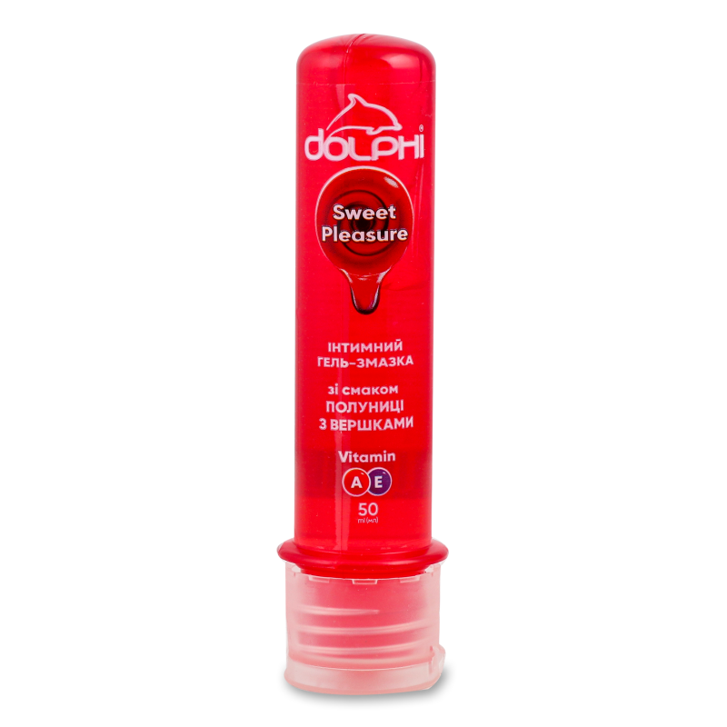 Гель-змазка Світ Плеже з смаком полуниці з вершками 50мл Долфі