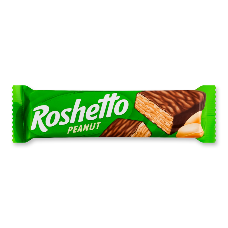 Вафлі Roshetto з арахісовою начинкою 34г Roshen
