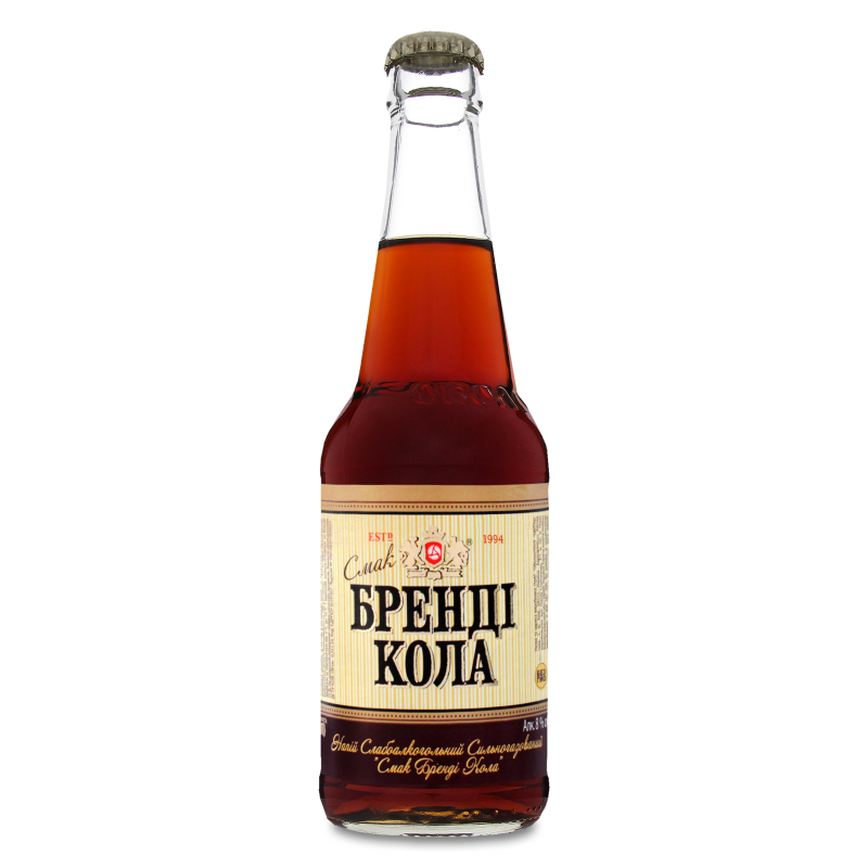 Напій слабоалкогольний Бренді-кола 8% 0,33л скло Оболонь
