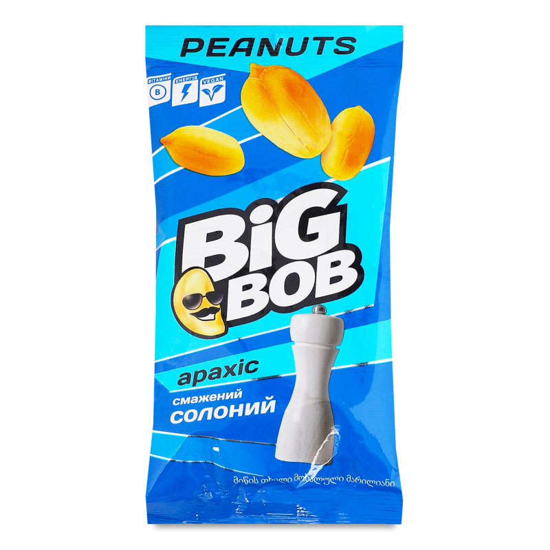 Арахіс смажений солоний 60г Біг Боб