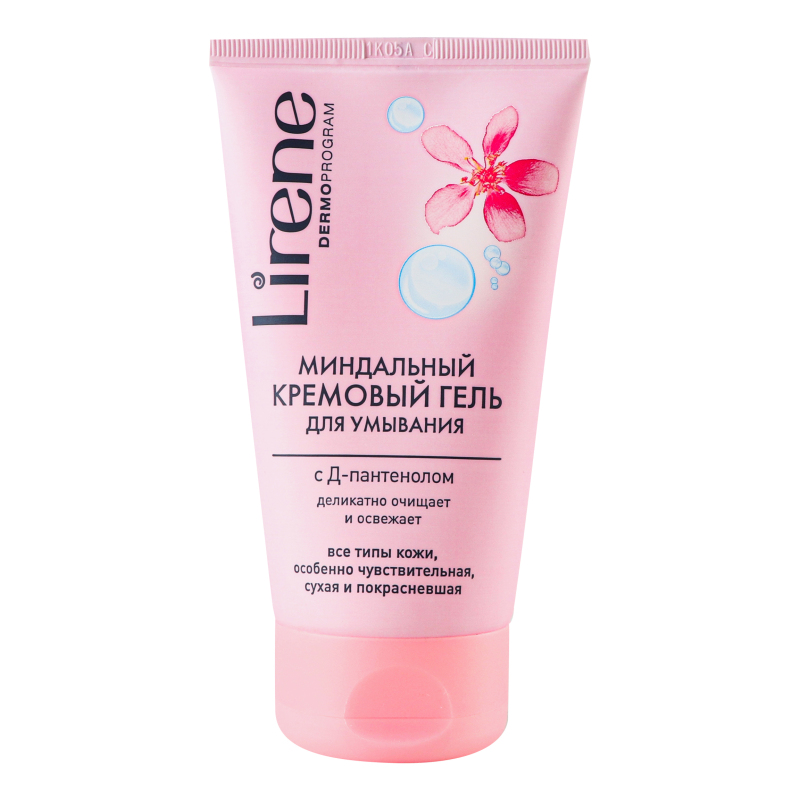 Гель для умывания кремовый миндальный с Д-пантенолом Lirene 150мл ...