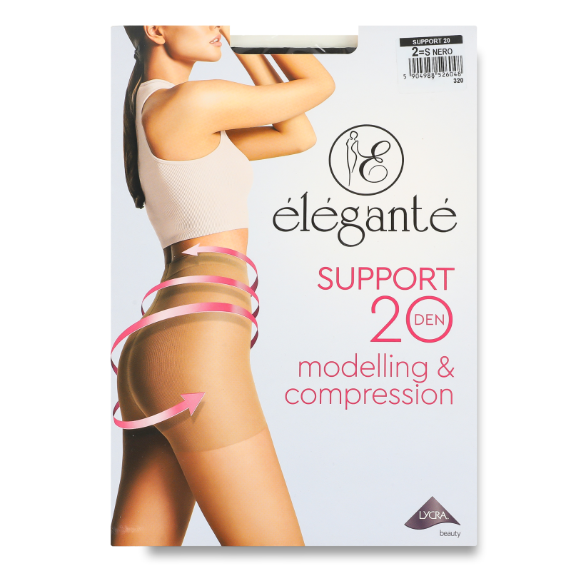 Колготи жіночі Support неро 20ден р.2 Elegante