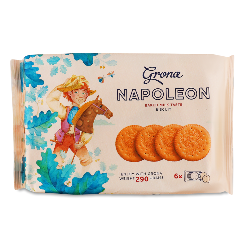 Печиво Наполеон затяжне з смаком пряженого молока 290г Грона