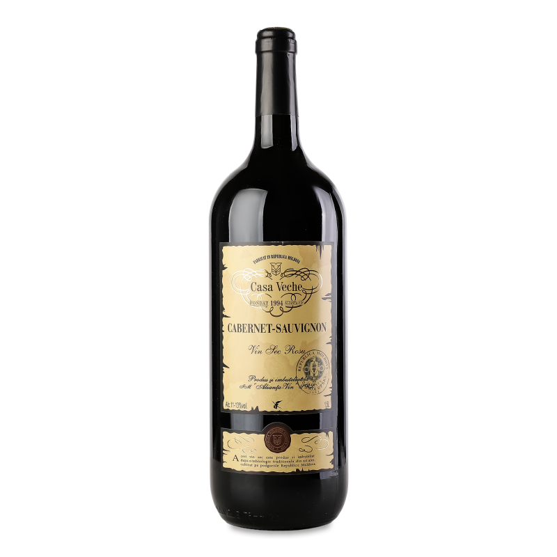 Вино Каберне Совіньйон червоне сухе 12% 1,5л Каса Вече