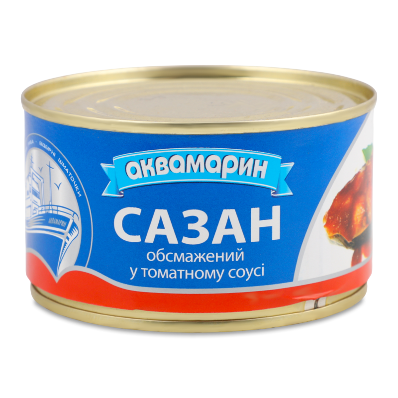 Сазан обсмажений у томатному соусі 230г ж/б Аквамарин