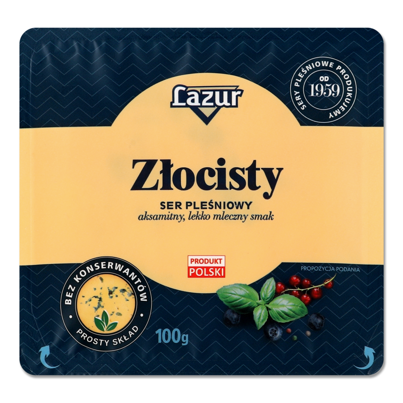 Сир Золотистий з пліснявою 50% 100г Lazur