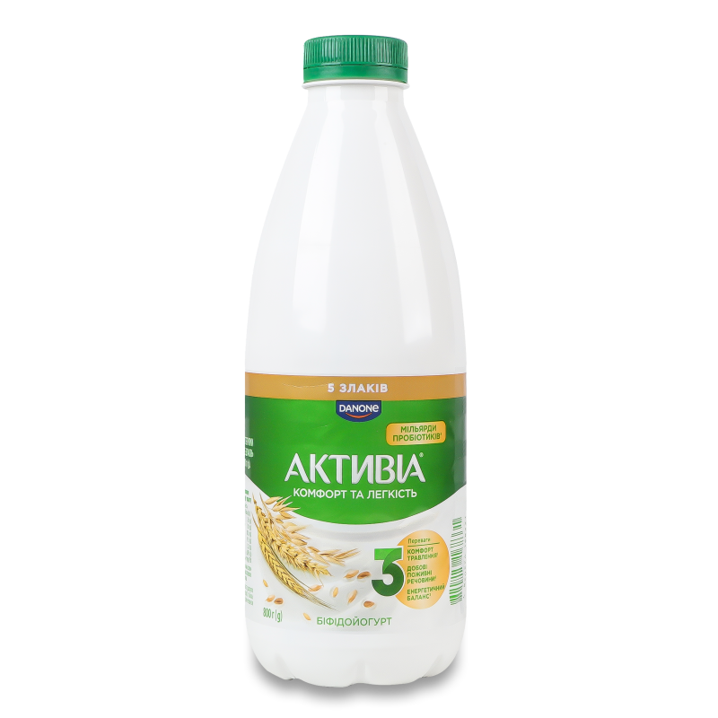 Біфідойогурт питний 5злаків 1,5% 800г пет Активіа