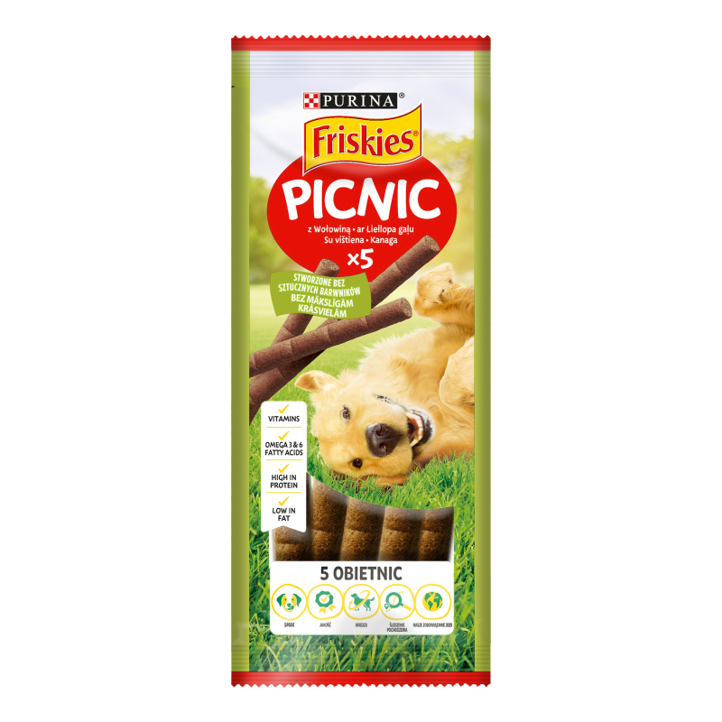 Корм сухой дополнительный для взрослых собак с говядиной Picnic ...