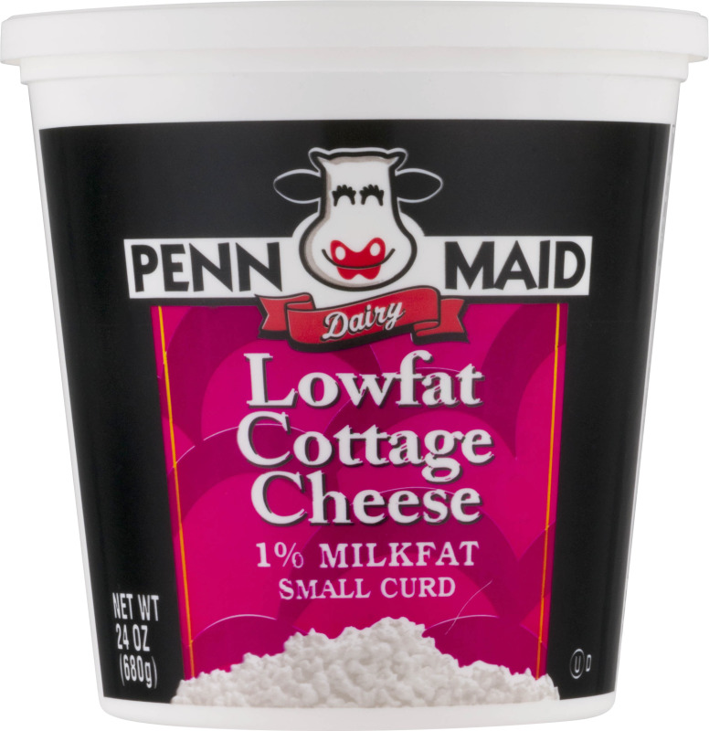 Penn Maid Dairy Lowfat Cottage Cheese 1 Milkfat Small Curd Penn Maid