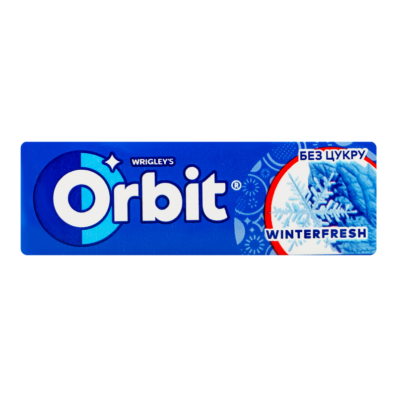 Гумка жувальна без цукру з підсолоджувачами Winterfresh Orbit м/у