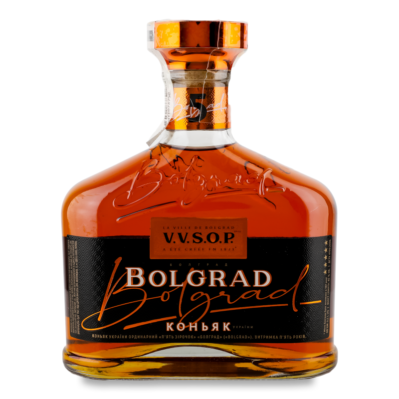 Коньяк ординарний ***** 40% 0,5л Bolgrad
