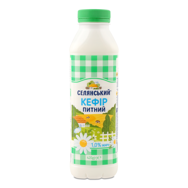 Кефір 1% 420г пет Селянський