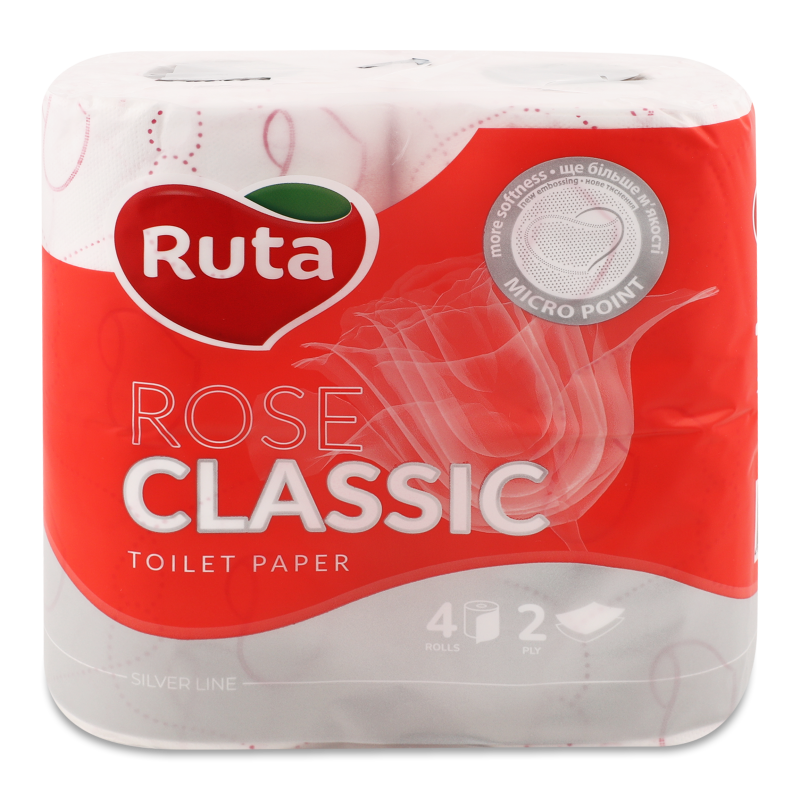 Папір туалетний Classic Rose 2шари 4шт Ruta