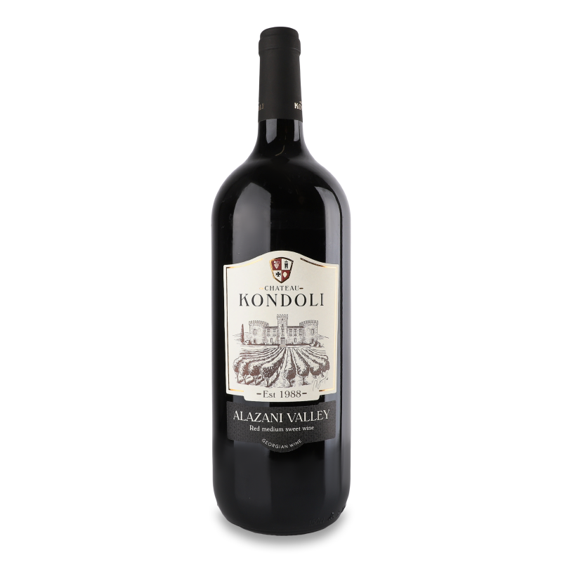 Вино Alazani Valley червоне н/солодке 11-13% 1,5л Chateau Kondoli