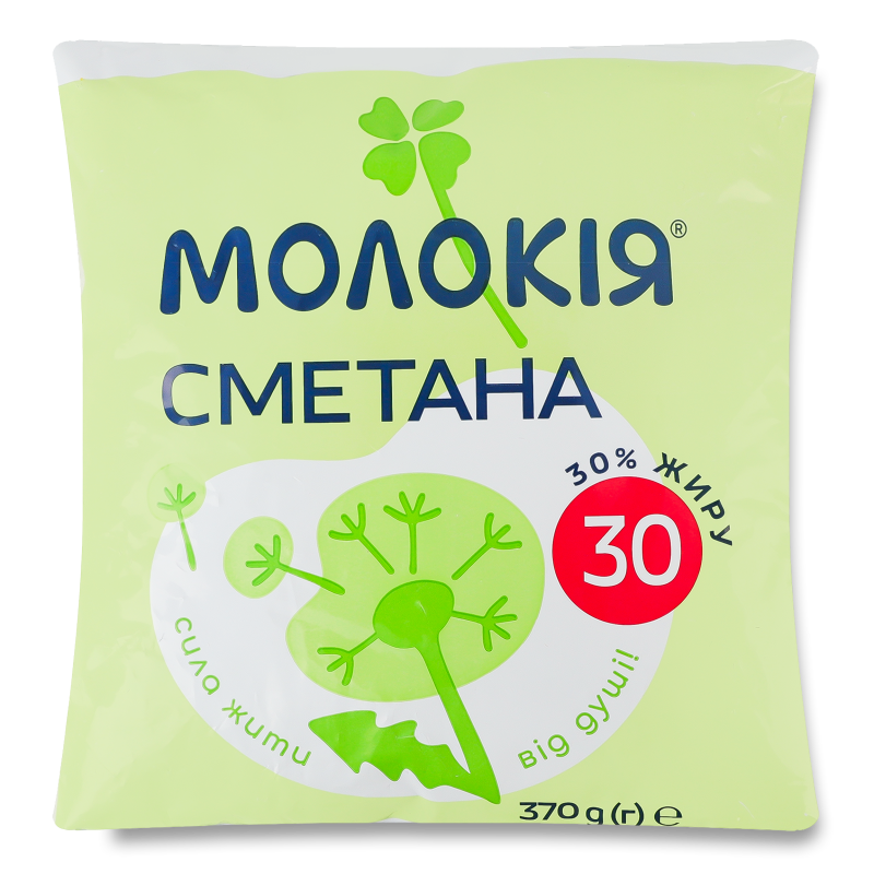 Сметана 30% 370г п/е Молокія