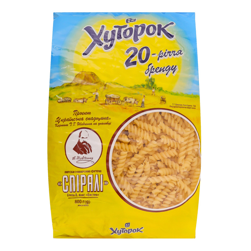 Вироби макаронні Спіралі Хуторок м/у