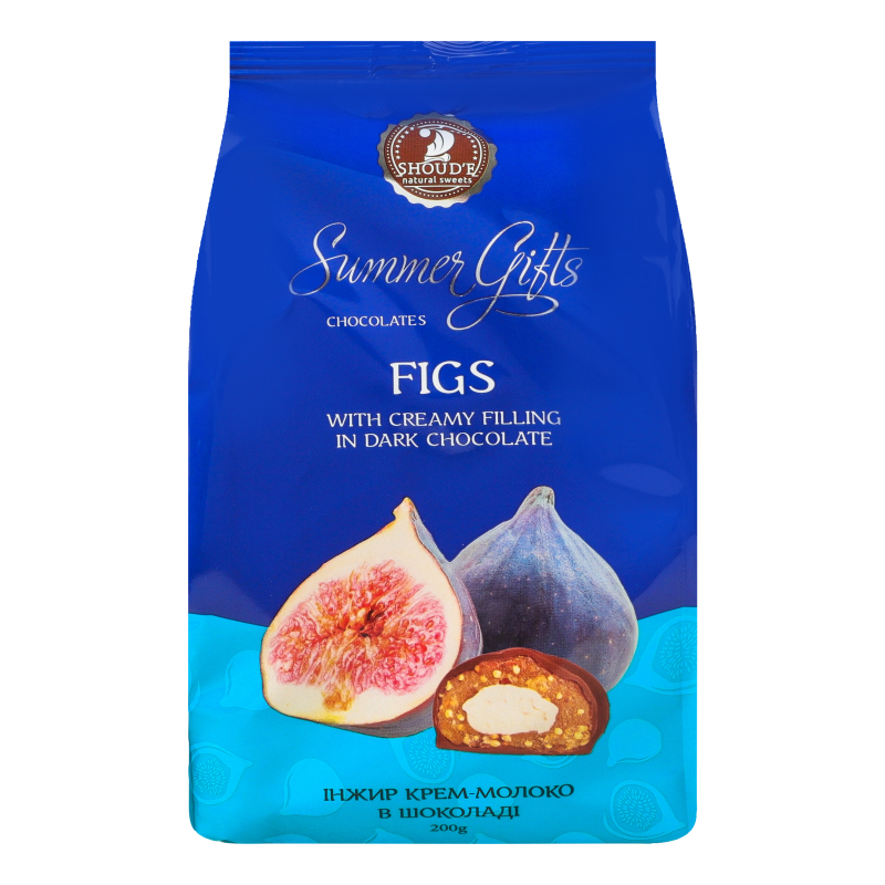 Цукерки Figs with creamy filling in dark chocolate Summer Gifts Shoud'e м/у