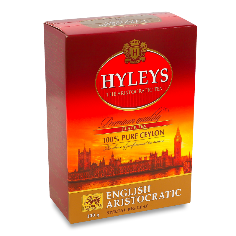 Чай Англійський аристократичний чорний крупнолистовий 100г Hyleys
