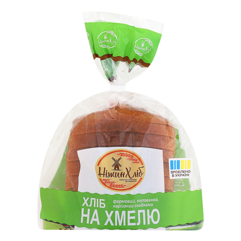 Хліб половинка в нарізці формовий На хмелю НіжинХліб м/у