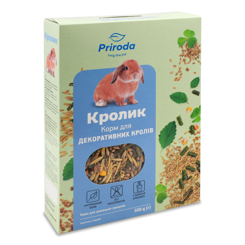 Корм д/гризунів Кролик 500г Природа