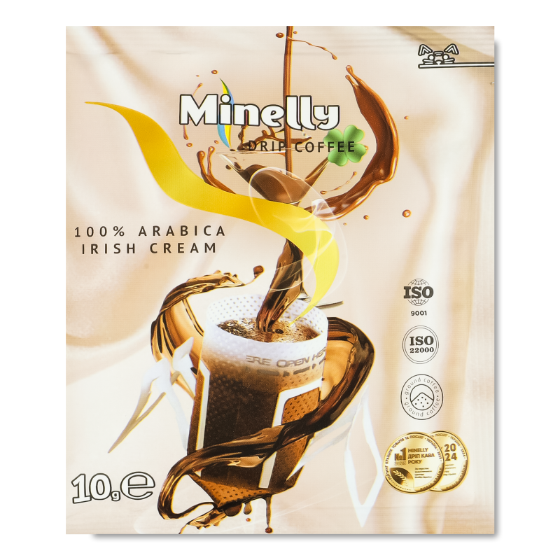 Кава Айріш Крім мелена смажена 10г в дріпах Мінеллі