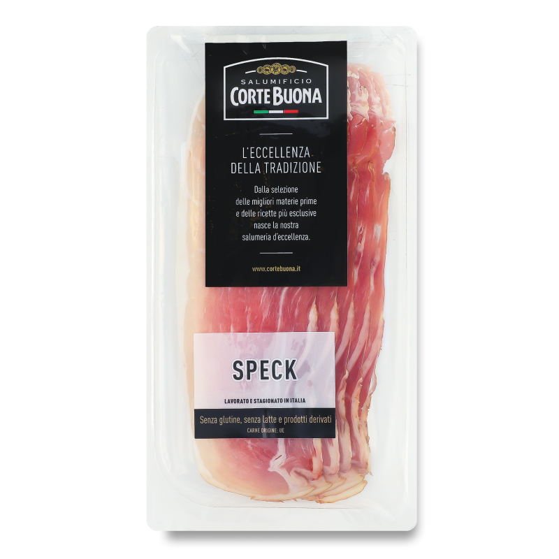 Шинка Спек с/в нарізка 80г газ/уп Corte Buona