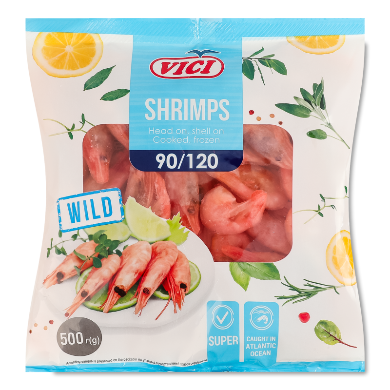 Креветки Любо есть в/м з/г 90/120 0,5кг Вічі