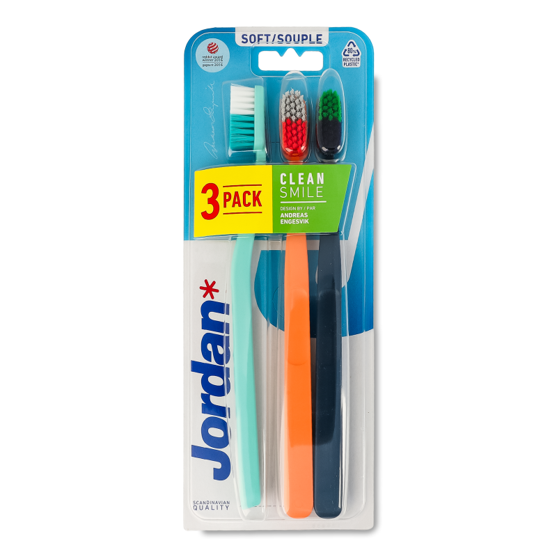Щітка зубна Clean Smile м’яка 3шт Jordan