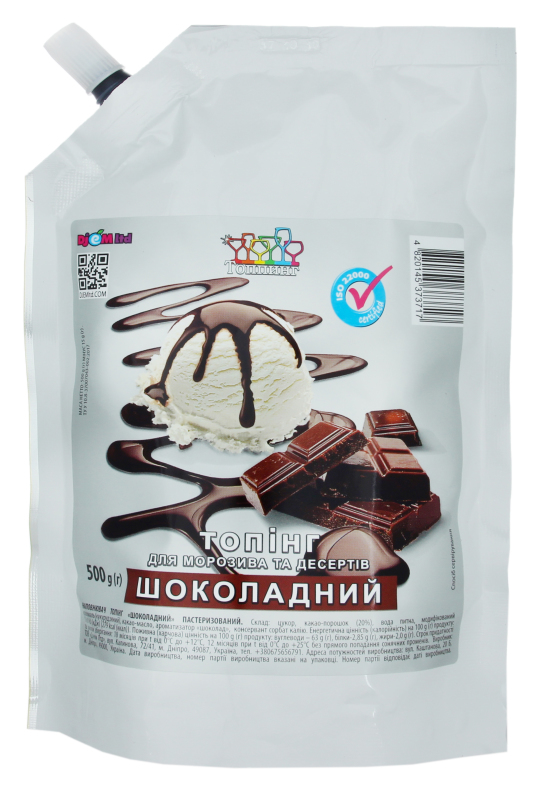 Топпинг для мороженого и десертов Шоколадный Топпинг д/п 500г Топпинг ...