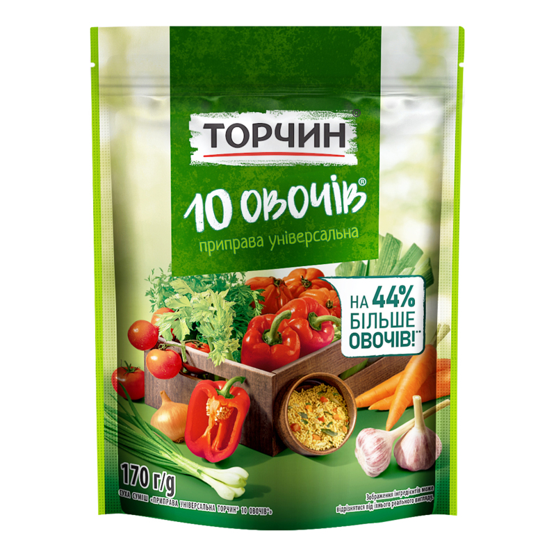 Приправа універсальна 10 овочів Торчин д/п 170г Торчин