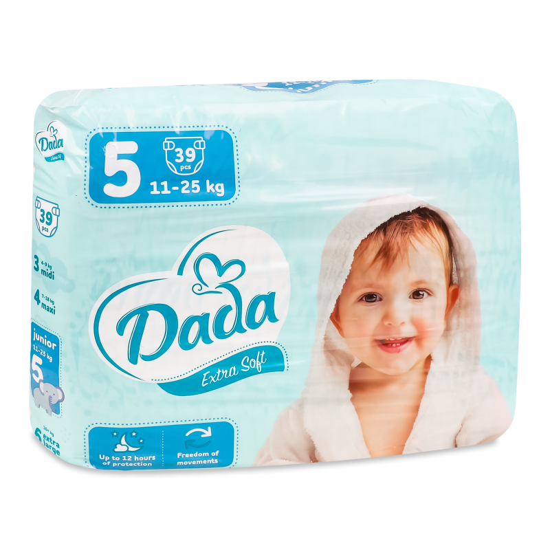 Підгузки Екстра Софт 5 11-25кг 39шт ДаДа