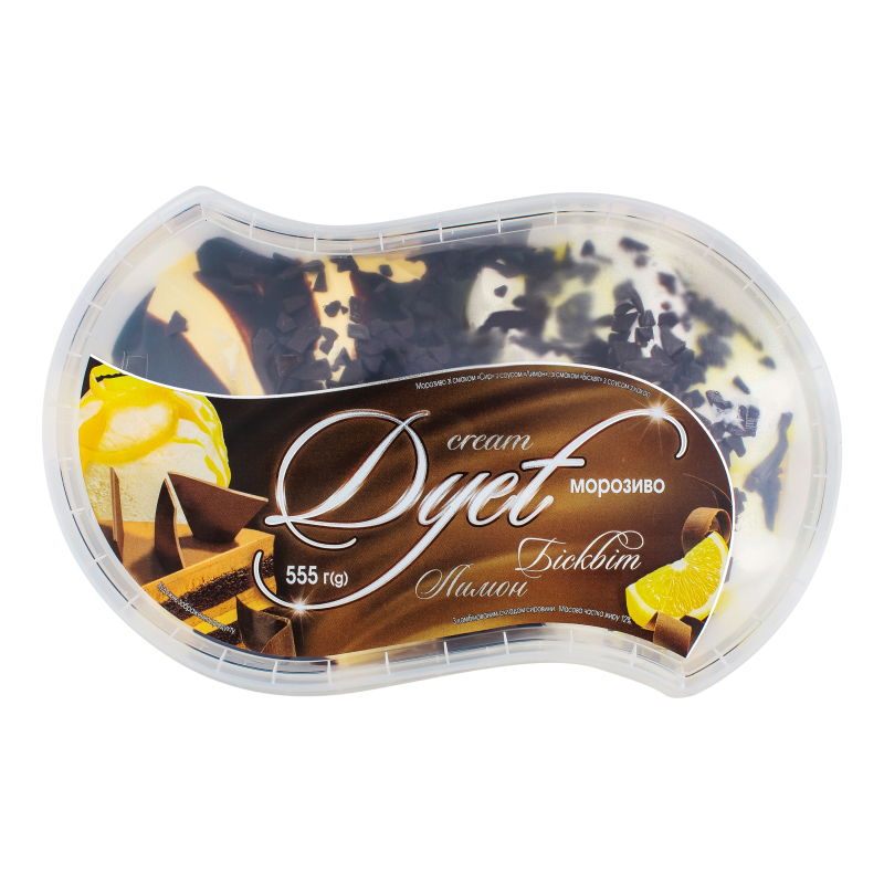 Морозиво 12% Лимон Бісквіт Cream Dyet Ласунка п/у