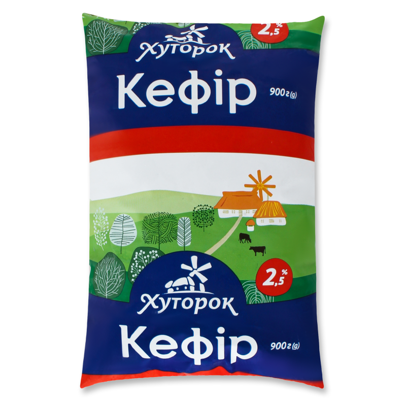 Кефір 2,5% 900мл п/е Хуторок