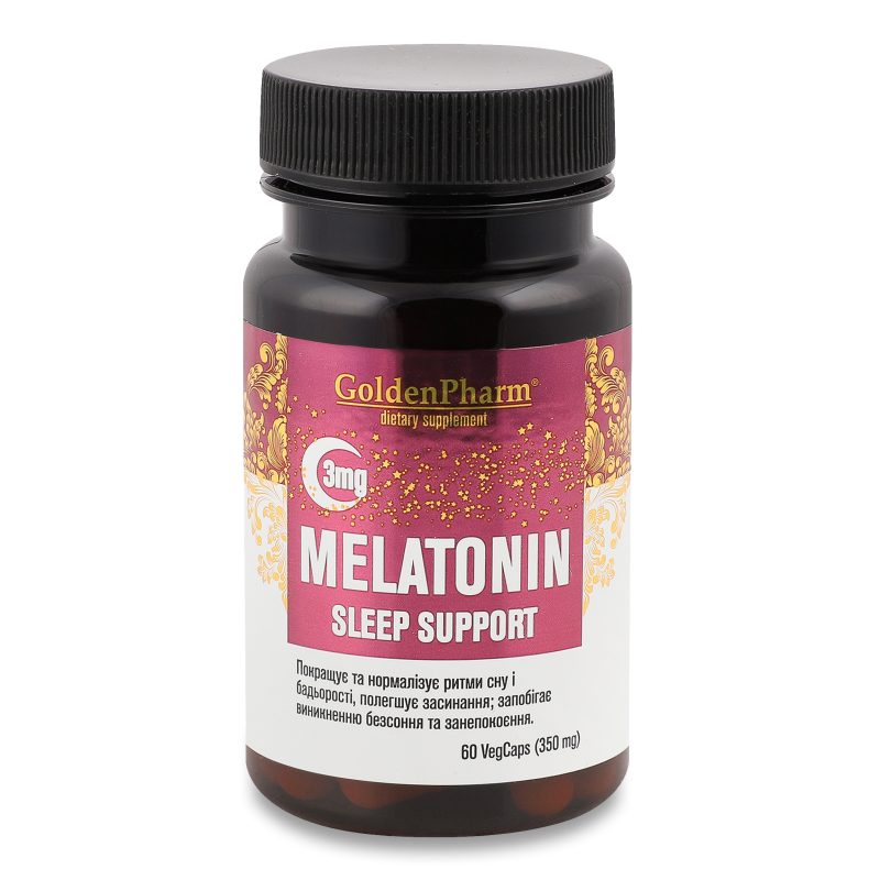 Добавка дієтична Мелатонін 3мг 60капсул Голден фарм